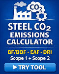 Steel plant CO2 emissions calculator
