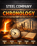 Steel company history timeline from 1880 to 2026 - explore profiles of major global steel producers