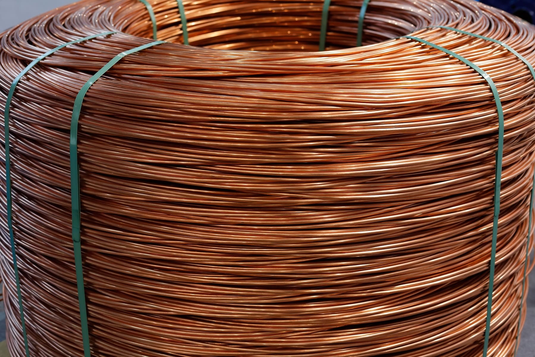 Coiled copper wire