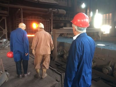 Our consultants conducting operational assessment at Egyptian integrated steel plant reheat furnace