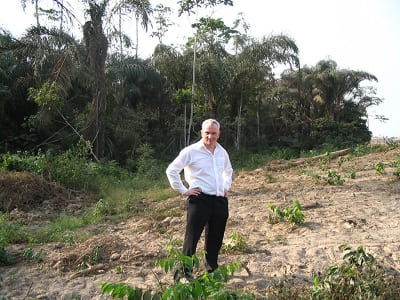 Dr Andrzej M Kotas conducting site evaluation for proposed greenfield steel works in Nigeria